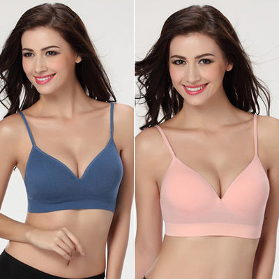 Multicolored Women Sports Bra Ladies Fitness Gym Running Yoga Soft Stretchy Padded Straps Sport Bras Tops