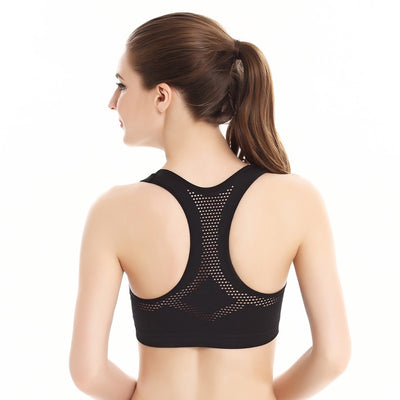 Women Workout Stretch Tank Top Yoga Padded Vest Sport Bra Top Racerback Sports Bra