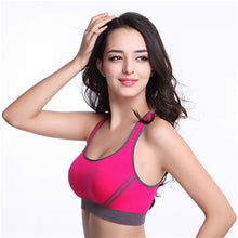 Sexy women fitness bra padded compression sport bra top Sportswear Quick dry elastic crop top sexy running top yoga bra ladies