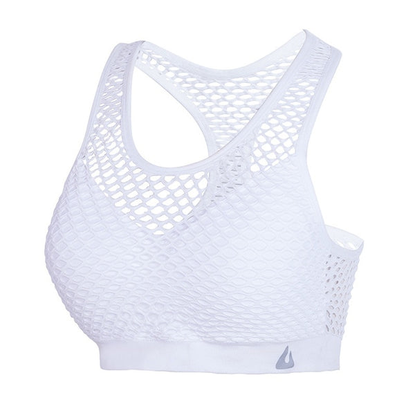 Mesh Fitness Yoga Push Up Soutien-gorge De Sport Pour Les Femmes Gym Courir Rembourré Débardeur Gilet Sous-Vêtements Antichoc Bretelles Sport Soutien-Gorge Haut