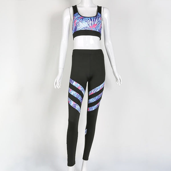 Ensemble 2 Pcs Legging et Brassière Sportwear