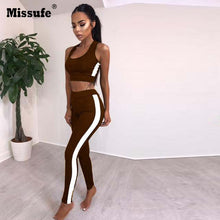 Printemps Été Hauts Sans Manches Skinny Off Crop Top Et Bandage Legging 2 Piece Set Femmes Vêtements Tricotés Femmes Set