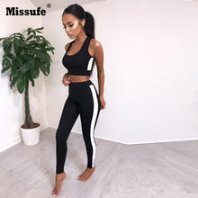 Printemps Été Hauts Sans Manches Skinny Off Crop Top Et Bandage Legging 2 Piece Set Femmes Vêtements Tricotés Femmes Set