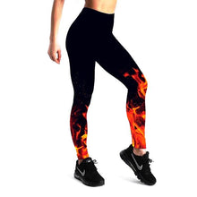 Legging de Sport Décontracté Motif Flammes