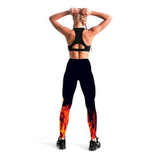 Legging de Sport Décontracté Motif Flammes