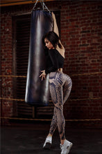 CHRLEISURE Impression Fitness Leggings Femmes Mode Polyester Cheville-Longueur Pantalon Peau De Serpent Pousser Gardez Mince Femmes Legging