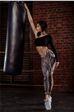 CHRLEISURE Impression Fitness Leggings Femmes Mode Polyester Cheville-Longueur Pantalon Peau De Serpent Pousser Gardez Mince Femmes Legging