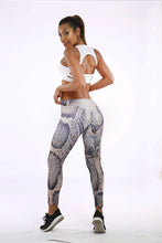 CHRLEISURE Impression Fitness Leggings Femmes Mode Polyester Cheville-Longueur Pantalon Peau De Serpent Pousser Gardez Mince Femmes Legging