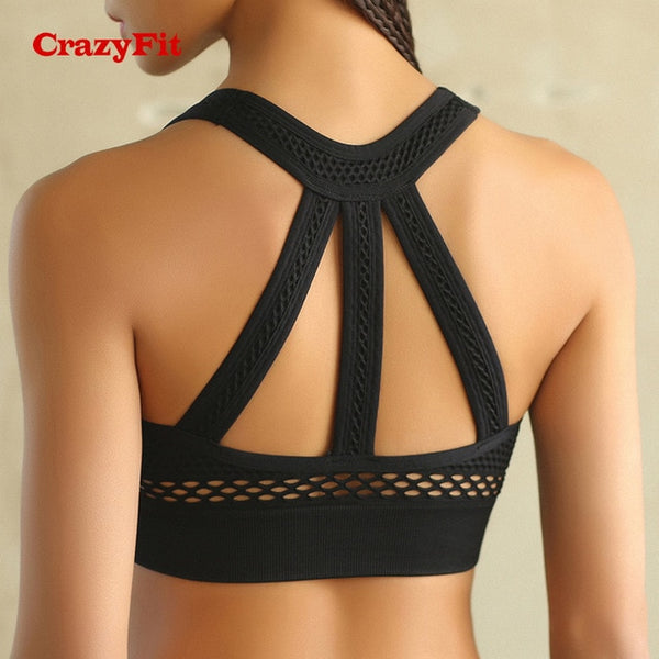 Push Up Sports Bra High Impact Running Padded Women Sexy Seamless Brassiere Sport Bra Top For Yoga Fitness Workout Active Wear