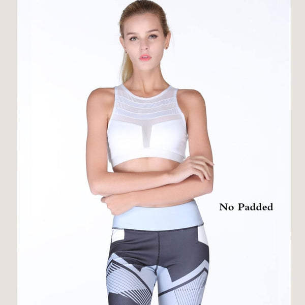 Sexy Une Épaule Solide Soutien-Gorge Sport Femmes Fitness Yoga Bras Gym Rembourré Sport Haut Athlétique Sous-Vêtements Workout Running