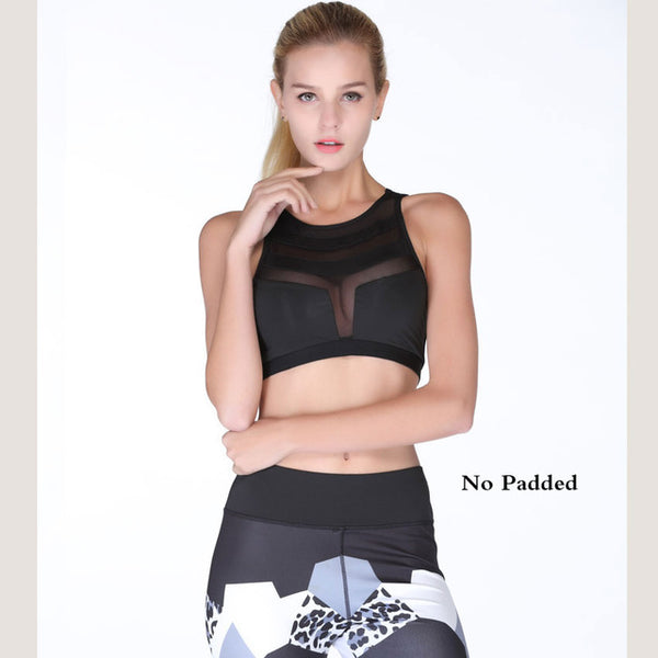 Sexy Une Épaule Solide Soutien-Gorge Sport Femmes Fitness Yoga Bras Gym Rembourré Sport Haut Athlétique Sous-Vêtements Workout Running