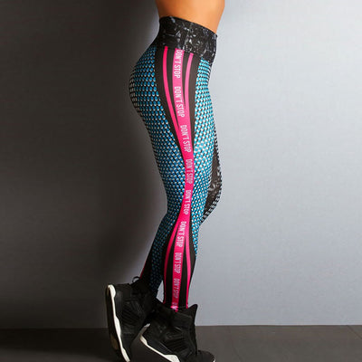 Legging de Sport Moulant avec Slogan