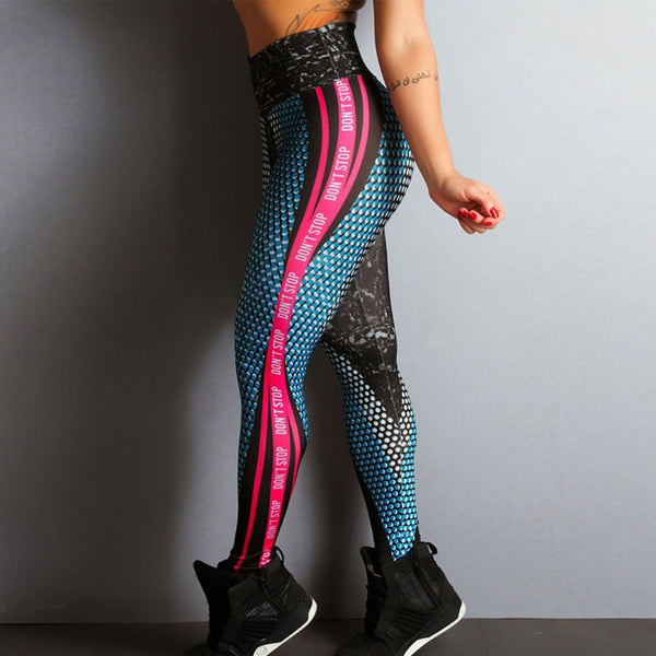 Legging de Sport Moulant avec Slogan