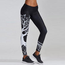 Qickitout Leggings Hot Sell Women's Skull&flower Black Leggings Digital Print Pants Trousers Stretch Pants Plus Size