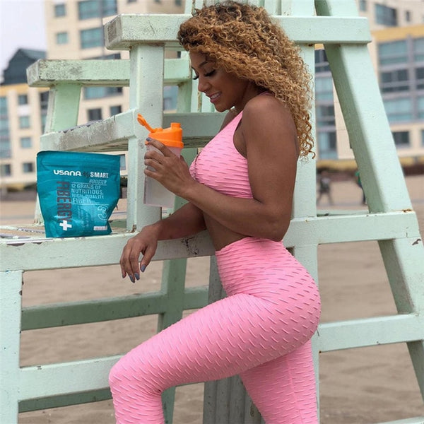 Ensemble 2 Pcs Legging et Brassière Fitness Push Up
