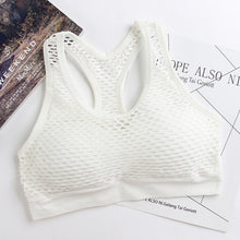 Respirant Mesh Soutien-Gorge Sport Soutien-Gorge Haut Femmes Creux De La Croix Antichoc Push Up Yoga Bras Pour La Remise En Forme Running Gym Vest Top 2018 Plus récent