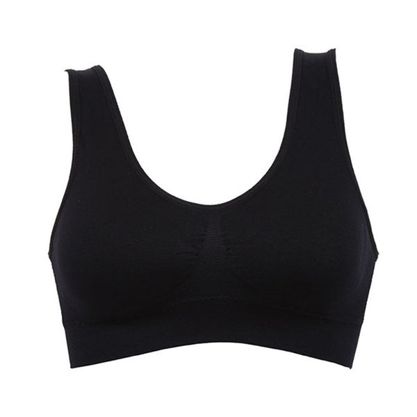 High Quality Women Seamless Wire Free Padded Crop Top Fitness Vest Tank Comfort Yoga Sport Bra sports bra plus size